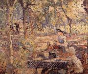 Joseph Raphael Tea in the Orchard oil painting